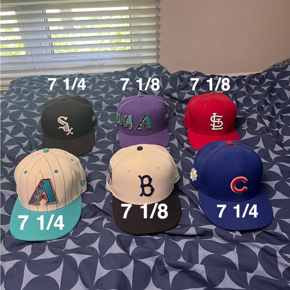 Mlb Fitted Hats. All for $120